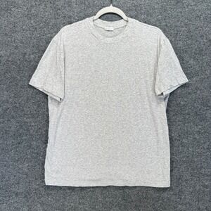 Skims Tshirt Mens Medium Gray Cotton Blend Stretch Relaxed Crewneck Short Sleeve